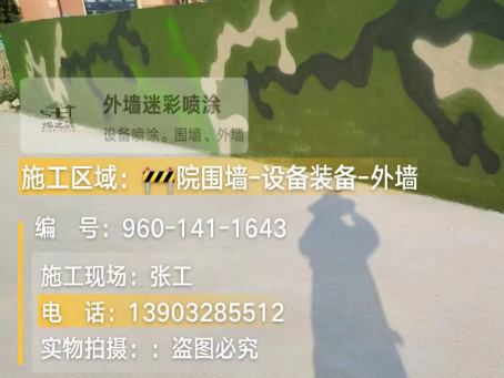 孝感 迷彩漆喷涂价格（按平方米计费）